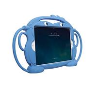 CHINFAI Kids Case for iPad 2017/2018 [Double-Faced Monkey Series] Shock Proof Handle Stand Silicone Protective Cover for 9.7 inch iPad Pro/Air/Air2/5th/6th Tablet (Blue)