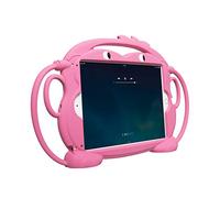 CHINFAI Kids Case for iPad 2017/2018 [Double-Faced Monkey Series] Shock Proof Handle Stand Silicone Protective Cover for 9.7 inch iPad Pro/Air/Air2/5th/6th Tablet (Pink)