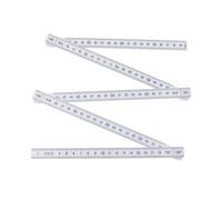 Chinflly Folding Ruler 1M Metric Ruler Plastic Measuring Stick Lightweight Construction Rulers, White