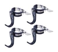 Chinflly Tube Hook,Stainless Steel Adjustable Shelf Pole J Hooks Fit for 15-29mm Rod Inner Dia Rod,Heavy Duty Utility Hooks for Bathroom Wardrobe Pipe Hanger,Single Hook