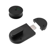 Chinflly Vacant Occupied Bathroom Lock, Indicator Deadbolt for Bathroom WC Public Restroom Toilet Privacy Bolt Door Lock, Black