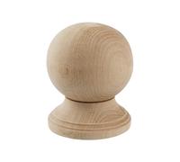 Chinflly Wood Finials DIY Crafts Unfinished Decorative Wooden Bed Post Finials for Curtain Rod Staircases Indoor Use Home Decor, 4.72" Tall x 4" Wide