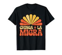 Chinga La Migra Immigration Floral Flowers Snake T-Shirt