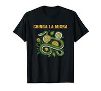 Chinga La Migra Snake and Sunflower Protest T-Shirt
