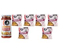 Ching's Schezwan Chutney 250g & pack of 6 Ching's Singapore Curry Noodles 60g - Stir Fried Noddles with Seasoning - Makes Your Food Tantalizing and Delicious