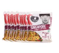 Chings Singapore Curry Noodles 60g (Pack of 10) - Original Hakka Noodles - Singapore Curry - Stir Fried Noddles with Seasoning