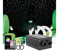 CHINLY Bluetooth 12W RGBW Twinkle LED Fiber Optic Star Ceiling Lights Kit APP/Remote Control Mixed 350pcs*0.5mm+40pcs*0.75mm+10pcs*1.0mm for Home/Car