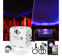 CHINLY Bluetooth 32W RGBW Twinkle LED Fiber Optic Star Ceiling Lights Kit APP/Remote Control 1000pcs*0.03in*16.4ft for Home/Car