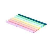 Chino Club UK 7 x Silicone Mixed Straw Bundle, for Toddlers, Reusable, Spill-Free, Stays Put Inside Cup, 7 Pieces, Baby Chino Cup Accessory 10cm