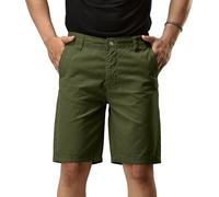 Chino Shorts for Men Performance Series Extreme Comfort, Unique Colors, Smart Casual All Waist Size (UK, Waist, 32, Regular, Regular, Army)