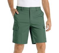Chino Shorts Men Multi Pack Elasticated Waist Cargo Pants Solid Color Straight-Fit Half Pant Summer Golf Work Short Plus Size Holiday Halfpants Outdoor Breathable Hiking Shorts S-4Xl