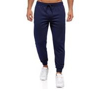 Chino Trousers, Casual Jogging Bottoms for Men, Elastic Waist, Plain Colour, Comfortable Jogging Bottoms for Running, Lightweight, Breathable, Tapered Fit Men's Trousers, navy, 5XL