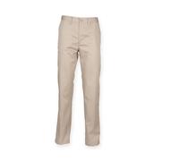 Chino Trousers Henbury Flat Front Beige XSx40