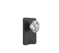 Chinoiserie Bird and Floral Pattern Vintage Blue and White PopSockets PopWallet for MagSafe