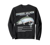 Chinook King Salmon Humpy Fish Design for Fisherman & Divers Sweatshirt