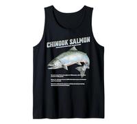 Chinook King Salmon Humpy Fish Design for Fisherman & Divers Tank Top