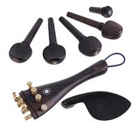 Chinrest Tailpiece Fine Tuner Tuning Peg Tailgut Endpin Kit for 4/4 Violin