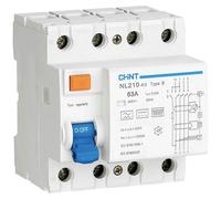 Chint NL210 RCCB 63A 30mA 240V 10kA; Protects Against Fault Currents