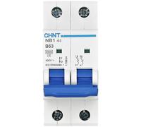 Chint NB1-63 Circuit Breaker 2P 6A 6kA 240V/415V Short-Circuit Protection 179653