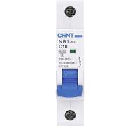 Chint NB1-63C1P06 Miniature Circuit Breaker, 6 A, 1 Pole, C Curve, 6 kA