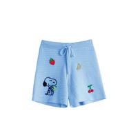 Chinti & Parker Snoopy crochet embroidered cotton shorts - Blue XS-S-M-L-LL