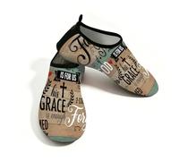 Chintiz Water Shoes for Women Men, Scripture Quotes Non-Slip Quick Dry Soft Barefoot Aqua Socks for Summer Beach Pool Surfing Yoga Exercise