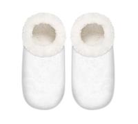 Chintiz Women's Soft Cozy Warm Ladies Slippers Socks for Women Men, Geometry Fuzzy Plush Non-slip Closed Back House Shoes for Winter Bedroom Indoor Outdoor