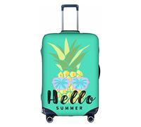 Chioee Luggage Protector Suitcase Cover Summer Alpaca Double-sided Printed Travel Luggage Cover Elastic Protective Washable With Concealed Zipper, Graffiti Pineapple, S (for 18-21 in luggage)