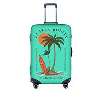 Chioee Luggage Protector Suitcase Cover Summer Alpaca Double-sided Printed Travel Luggage Cover Elastic Protective Washable With Concealed Zipper, Coconut Tree2, L (for 25-28 in luggage)