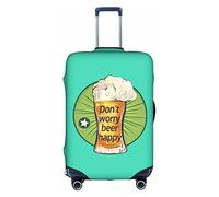 Chioee Luggage Protector Suitcase Cover Summer Alpaca Double-sided Printed Travel Luggage Cover Elastic Protective Washable With Concealed Zipper, Beer, X-L (for 29-32 in luggage)
