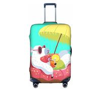 Chioee Luggage Protector Suitcase Cover Summer Alpaca Double-sided Printed Travel Luggage Cover Elastic Protective Washable With Concealed Zipper, Summer Alpaca, X-L (for 29-32 in luggage)