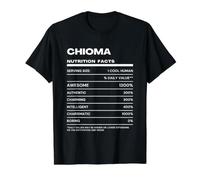 Chioma Nutrition Facts Name Value Graphic T-Shirt, Men, Black, XL