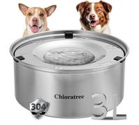 Chioratree Dog Water Bowl No Spill,3L/101oz Large Spill Proof Water Bowl for Dogs, Stainless Steel Slobber Stopper Slow Drinking Dog Bowl Anti Splash Pet Water Dispenser for Messy Drinkers