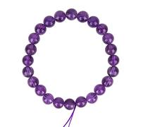 Chiorgone Natural Amethyst 8mm Beaded Stretch Bracelet - Symbol of Wisdom & Spirituality, Enhances Intuition & Relieves Emotional Stress, Unisex Gift for Friends, Colleagues, and Loved Ones.