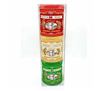 Chiostro di Saronno Italian Mini Panettone Gift Tower, Traditional Milano Christmas Dessert Collection with Pistachio, Classic, Chocolate Flavors, 300g, 3 Pack