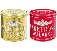 Chiostro Di Saronno Panettone Duo - Classic & Chocolate, 1kg Each | Festive Christmas, Seasonal Gift - Sold by Bargain Hub