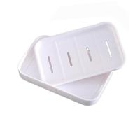 ChioSun Soap Dishes for Bathroom, Plastic Soap Dish, Portable Shower Soap Box, Non-slip, Dry, Easy Cleaning, Suitable for Bathroom, Kitchen, Travel (White)