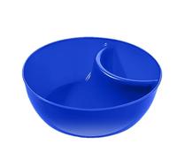 Chip and Dip Bowls - Anti-Soggy Cereal Bowl | Stackable Plate with Dipping Section, Cracker Bowls Divided Platters, Separated Snack Bowl for Ice Cream, Yogurt and Berries