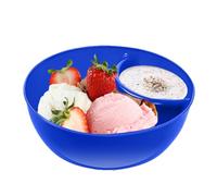 Chip and Dip Bowls,Divided Anti-Soggy Snack Serving Dish - Stackable Bread Dipping Bowls, Cracker Divided Platters, Sauce Dipping Dish for Salad, Ice Cream, Ketchup, Soup