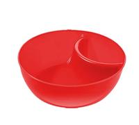 Chip and Dip Bowls Stackable Anti-Soggy Serving Shell with Separation, Snack Plate | Silitated Bowl with a Sauce Area, Handy Plates for Crackers, Bread and Cereal at the Party, Buff
