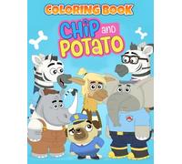 Chip and Friends Coloring Book: Simple & Relaxing Po-tato Designs for Stress Relief