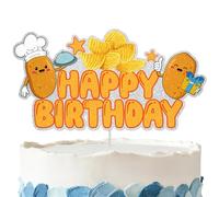 Chip and Potato Birthday Cake Topper - Glitter Chip and Potato Birthday Party Decorations for Party Supplies