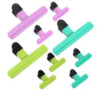 Chip Bag Clip | 9 Pack Snack Bag Clips, Strong Seal Grip for Tight Seals | For Bread Candy Food Packaging Storage