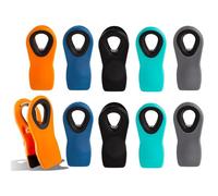 Chip Clips Bag Clips Magnetic Bread Bag Food Package with Silicone Textured Mouth, 10 Pieces in 5 Colors