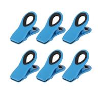 Chip Clips Set Magnetic Multicolor Bag Bread for Fridge Bag Clips for Food Storage(6pcs Blue)