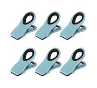 Chip Clips Set Magnetic Multicolor Bag Bread for Fridge Bag Clips for Food Storage(6pcs Light Blue)