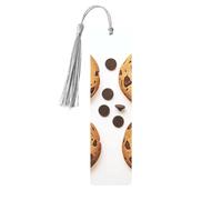 Chip Cookies with Different Expressions Printed Metal Bookmarks S - Gray Lightweight Aluminium Book Marker for Books, Journals & Gifts, Ideal Book Lovers, Holiday Decor & Crafts