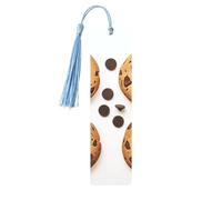 Chip Cookies with Different Expressions Printed Metal Bookmarks S - Sky Blue Lightweight Aluminium Book Marker for Books, Journals & Gifts, Ideal Book Lovers, Holiday Decor & Crafts