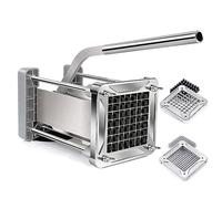 Chip Cutter, Sopito Professional Stainless Steel Potato Chipper for French Fries Cutters with 1/2 Inch and 1/4 Inch Replacement Blades for Home and Commercial Use