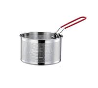 Chip Serving Frying Basket,304 Stainless Steel Frying Basket with Long Handle Pasta Wire Strainer Basket for Straining French Fries and Various Foods (16cm(6.22in))